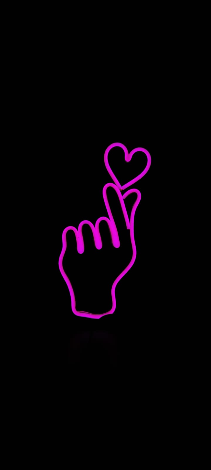 Korean Finger Heart Neon Light – Cute LED Wall Sign for Room, Gifts & Aesthetic Decor