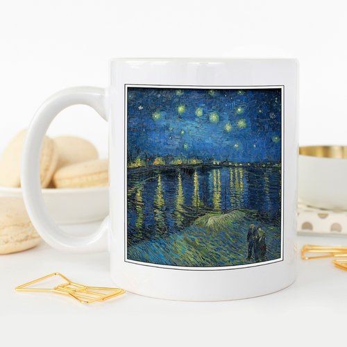 Custom Art Mug – Printed with Famous Paintings, Doodle Art or Your Own Artwork